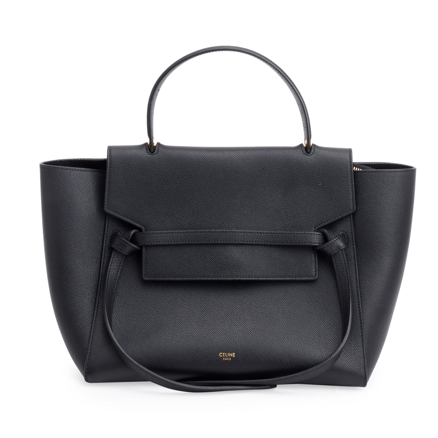 Celine Black Grained Calfskin Leather Mini Belt Bag