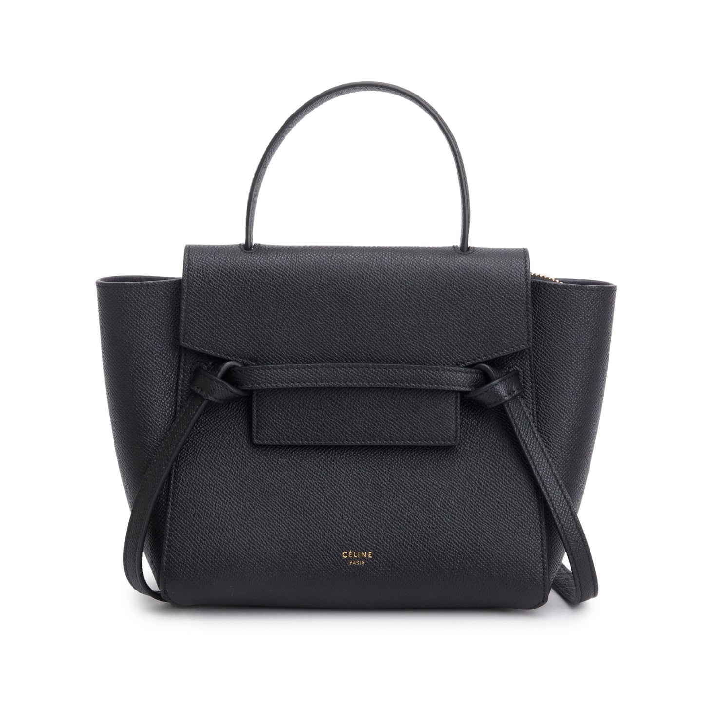 Celine Black Grained Calfskin Leather Nano Belt Bag