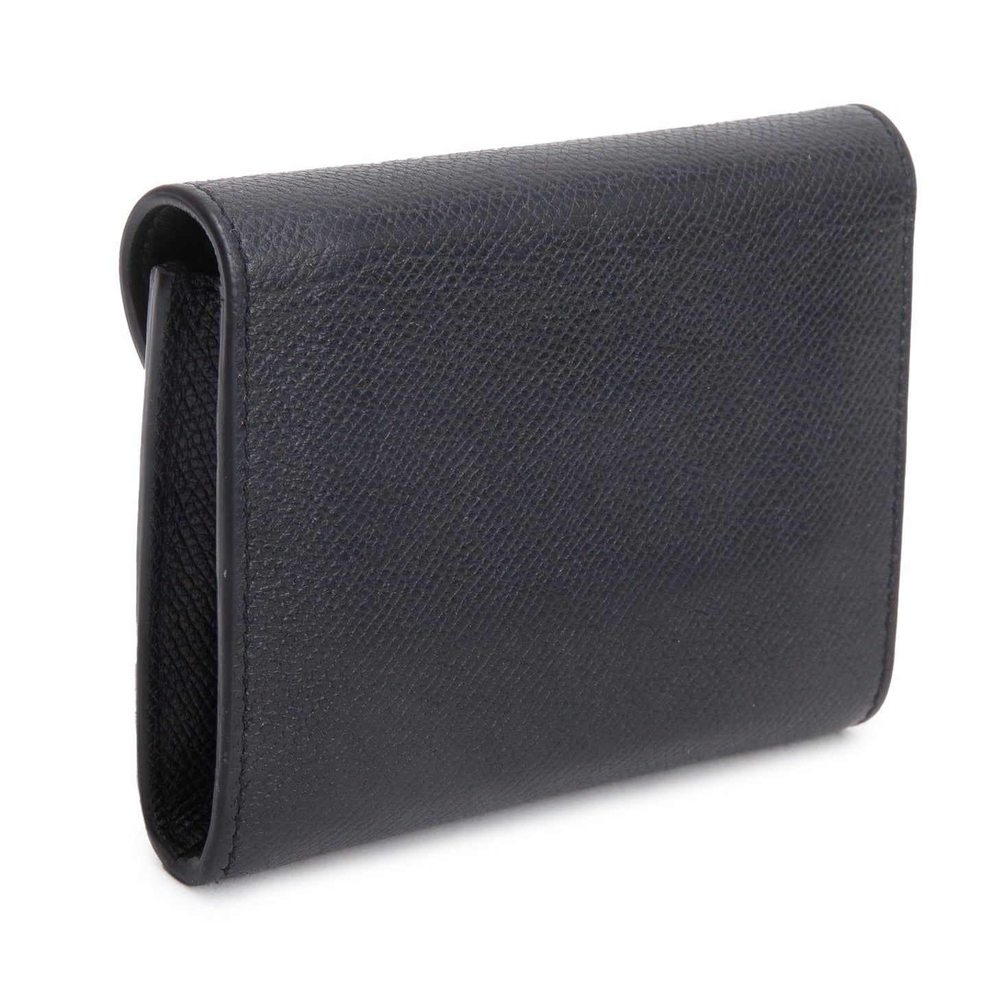 Celine Black Grained Calfskin Leather Small Trotteur Multifunction Wallet