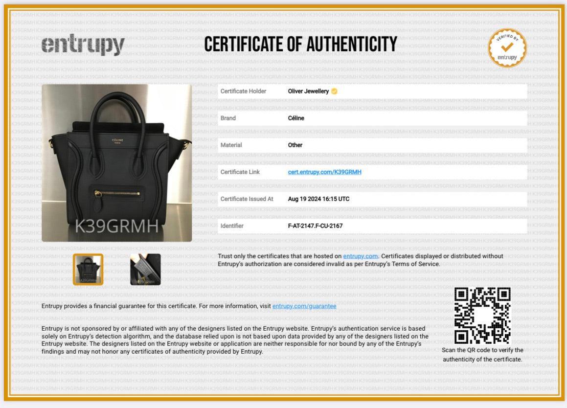Celine Black Smooth Calfskin Leather Nano Luggage Tote