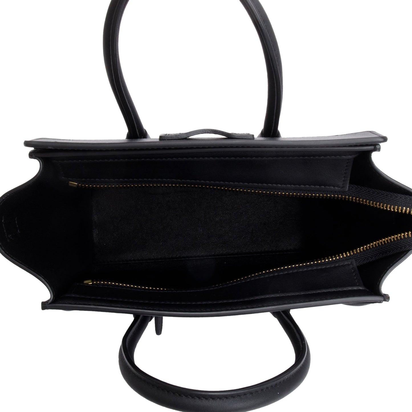 Celine Black Smooth Calfskin Leather Nano Luggage Tote
