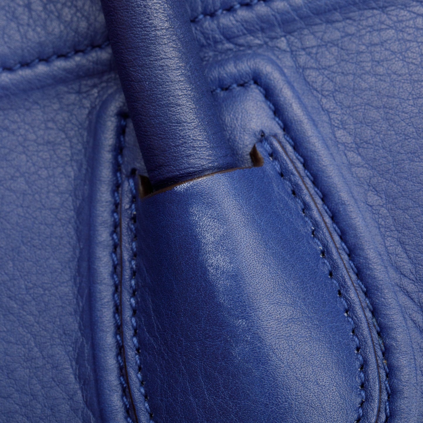 Celine Blue Grained Calfskin Medium Phantom Luggage Tote