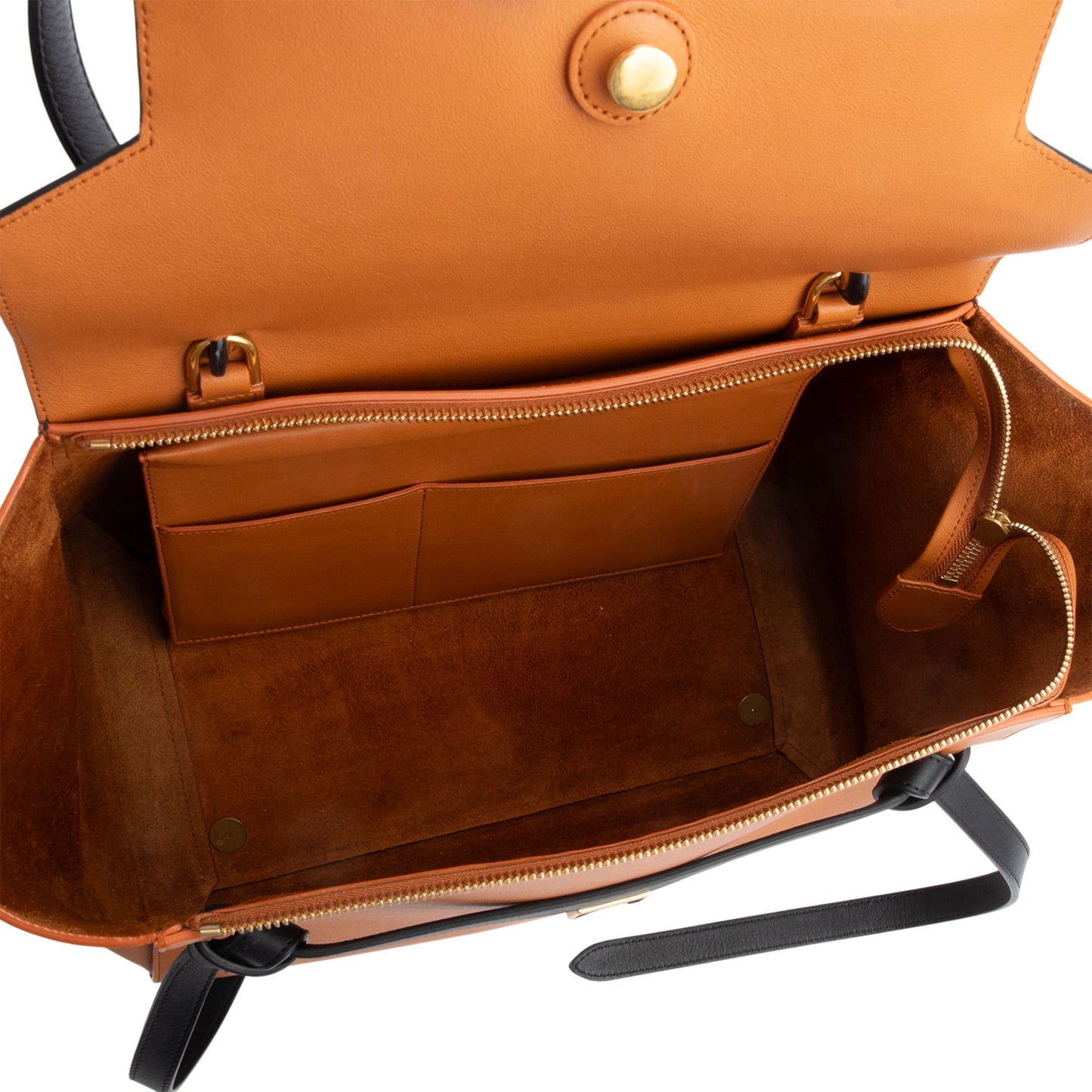 Celine Brown/Black Bicolor Calfskin Leather Small Belt Bag