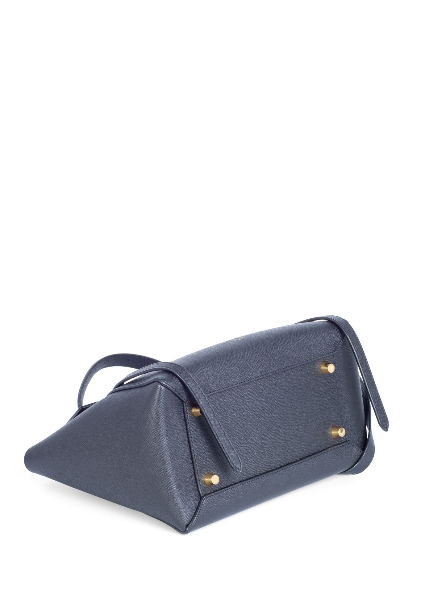 Luxury CELINE Logo Grainy Leather Belt Bag Black
