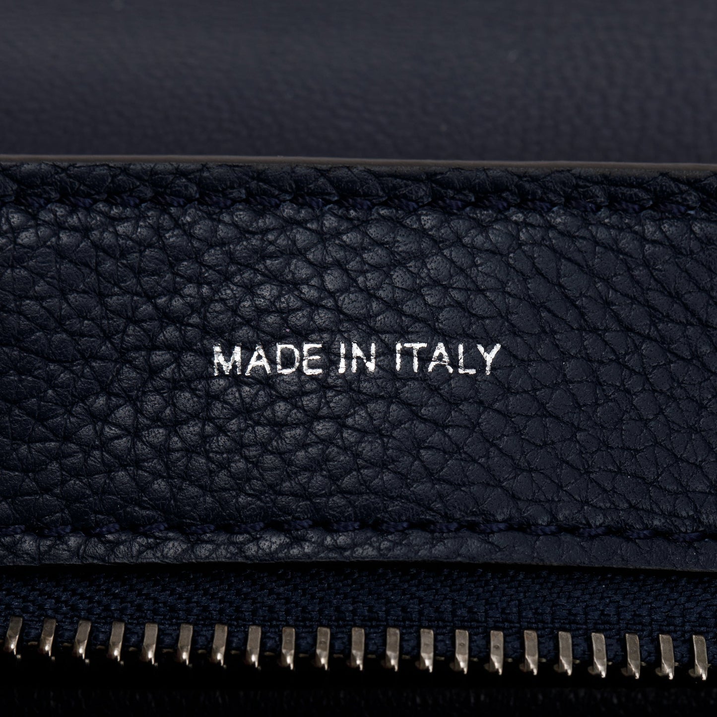 Celine Medium Navy Calfskin Suede Leather Trapeze Bag