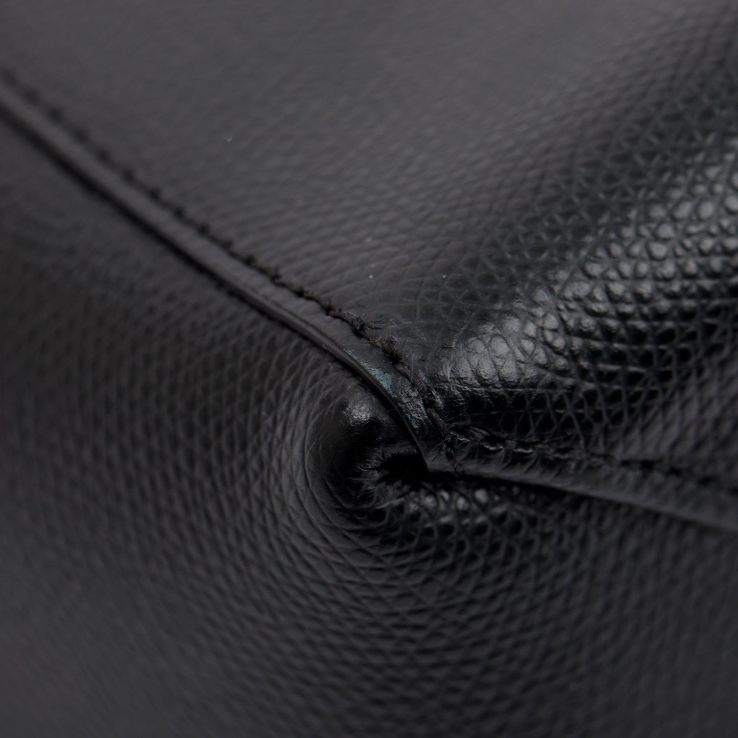 Celine Small Black Grained Calfskin Leather Vertical Cabas Tote