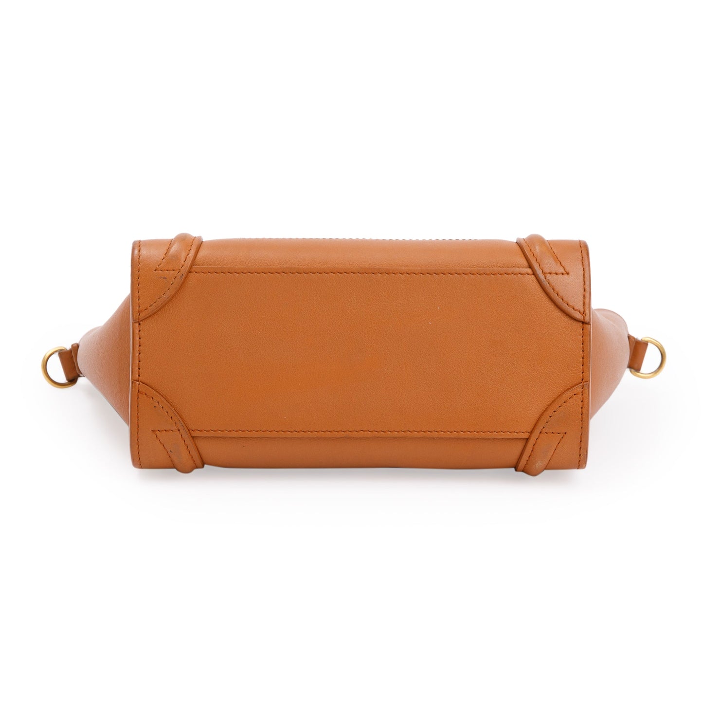 Celine Terracotta Smooth Calfskin Leather Nano Luggage Tote