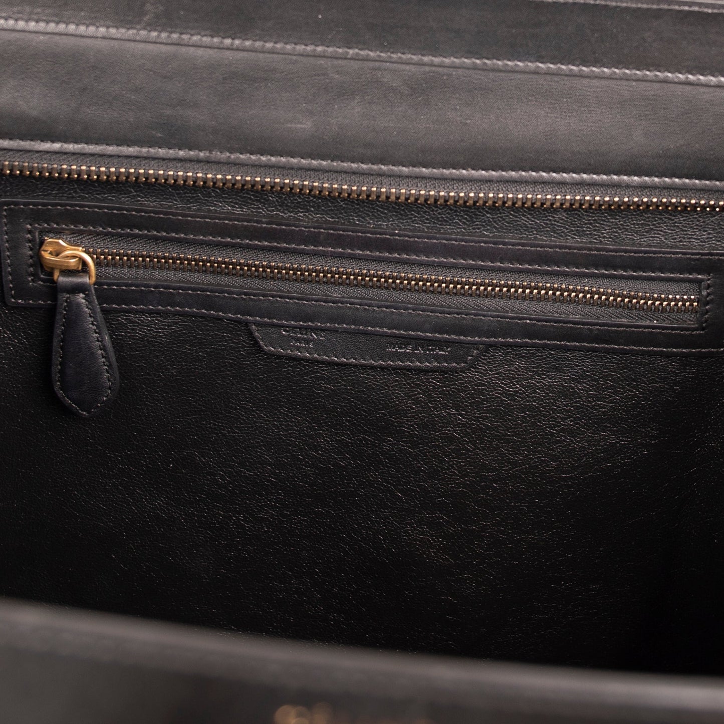 Celine Tricolour Leather & Canvas Mini Luggage Tote