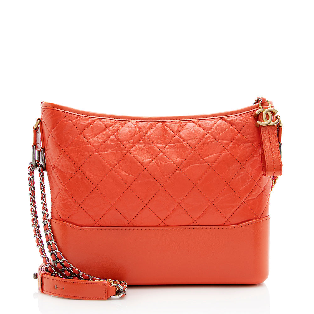 Chanel Aged Calfskin Gabrielle Medium Hobo (SHF-21432)