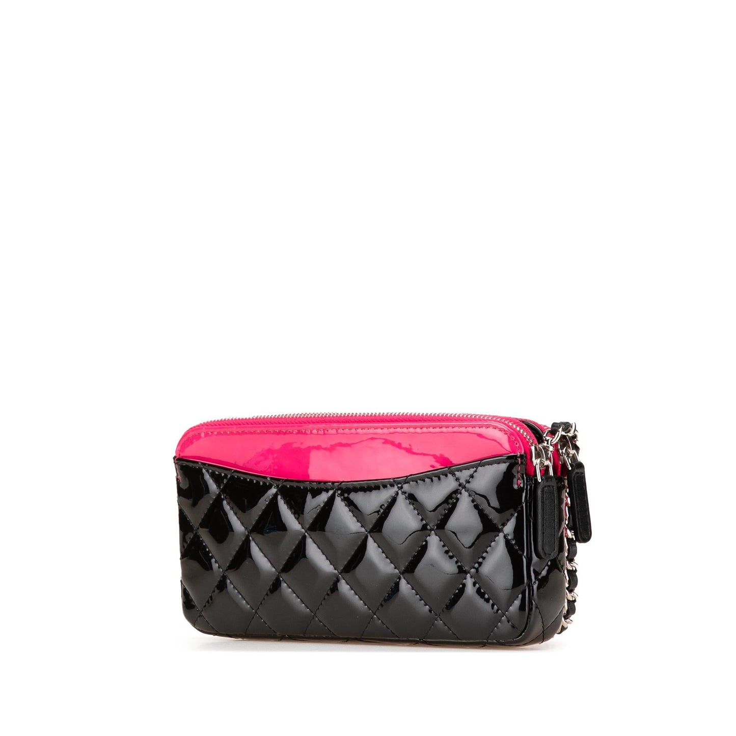 Chanel Bicolor Patent Double Zip Wallet on Chain