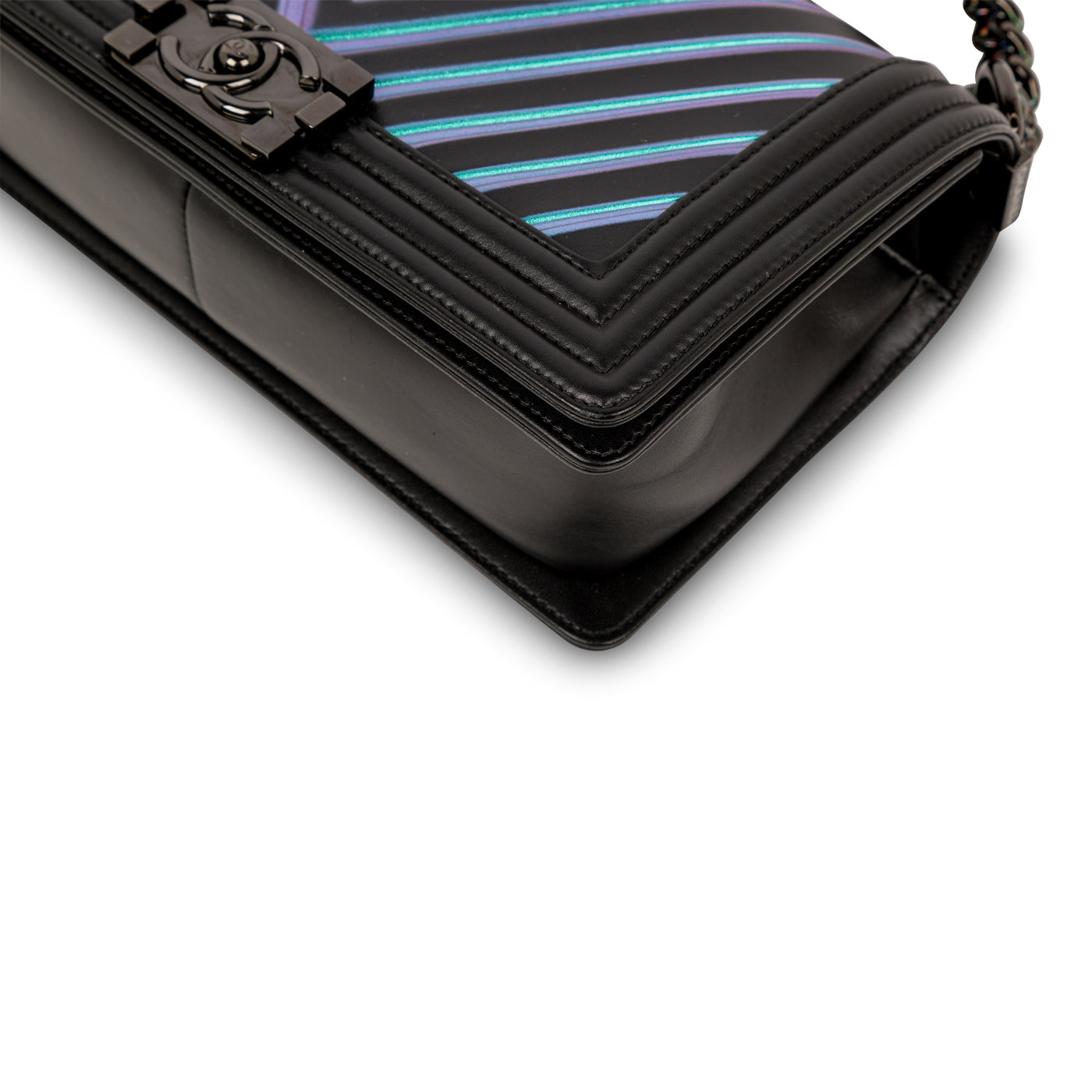 Chanel Iridescent Chevron Boy Bag - Medium