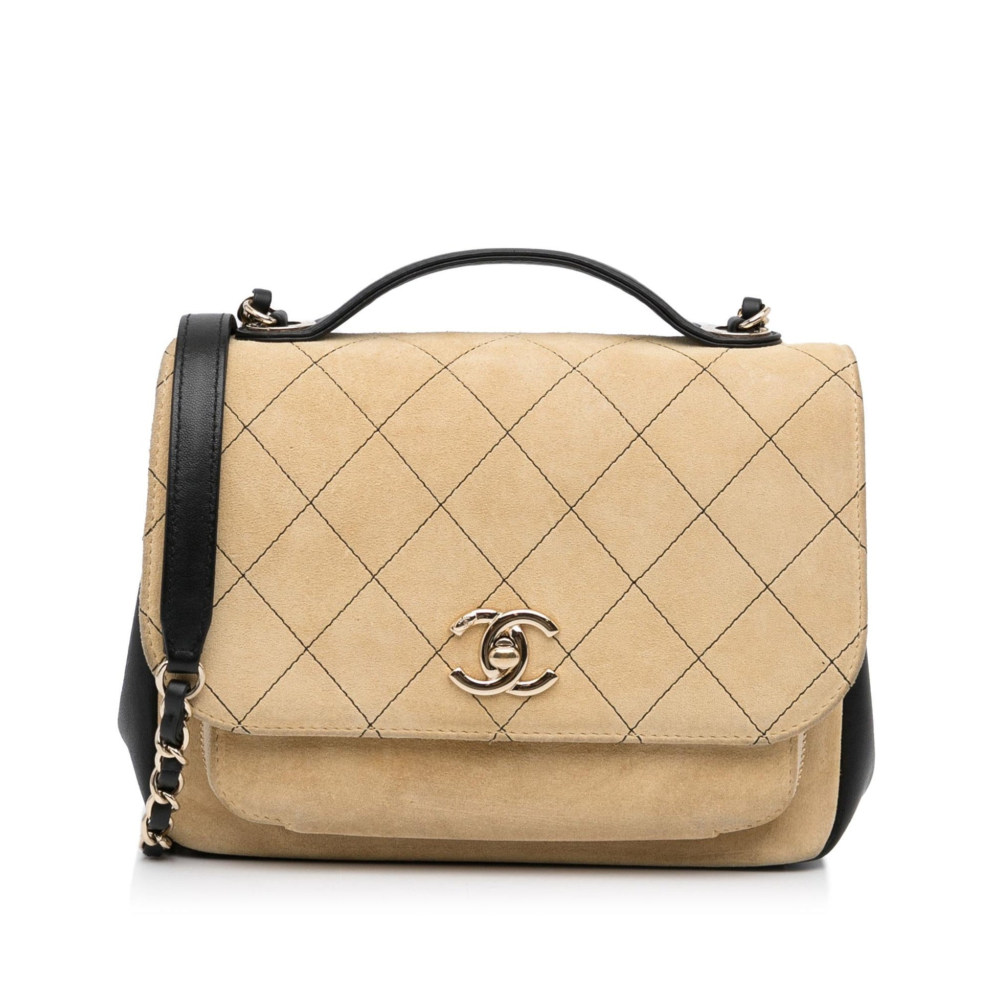 Chanel Business Affinity Suede Flap (SHG-7Wkj4C) Shoulder Bag