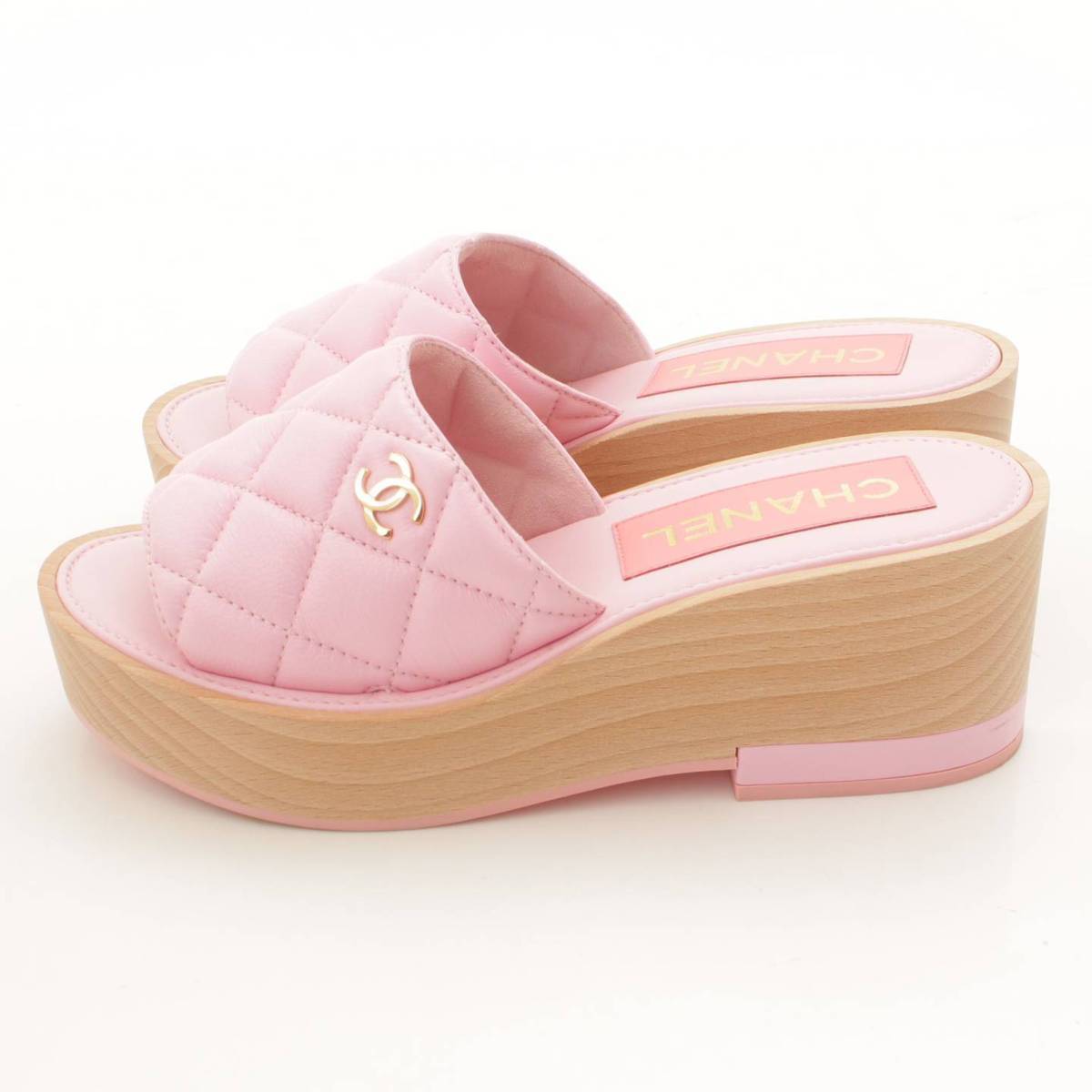 CHANEL CC COCO QUILTED LAMBSKIN LEATHER MULES Handbag