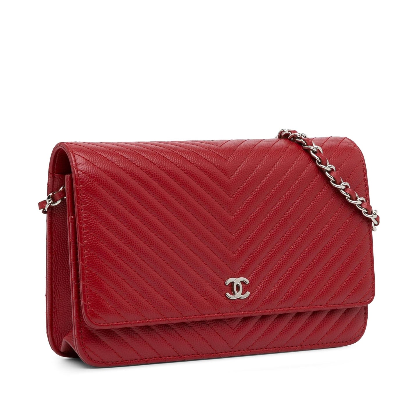Chanel CC Chevron Caviar Wallet On Chain (SHG-JxT8UF) Crossbody