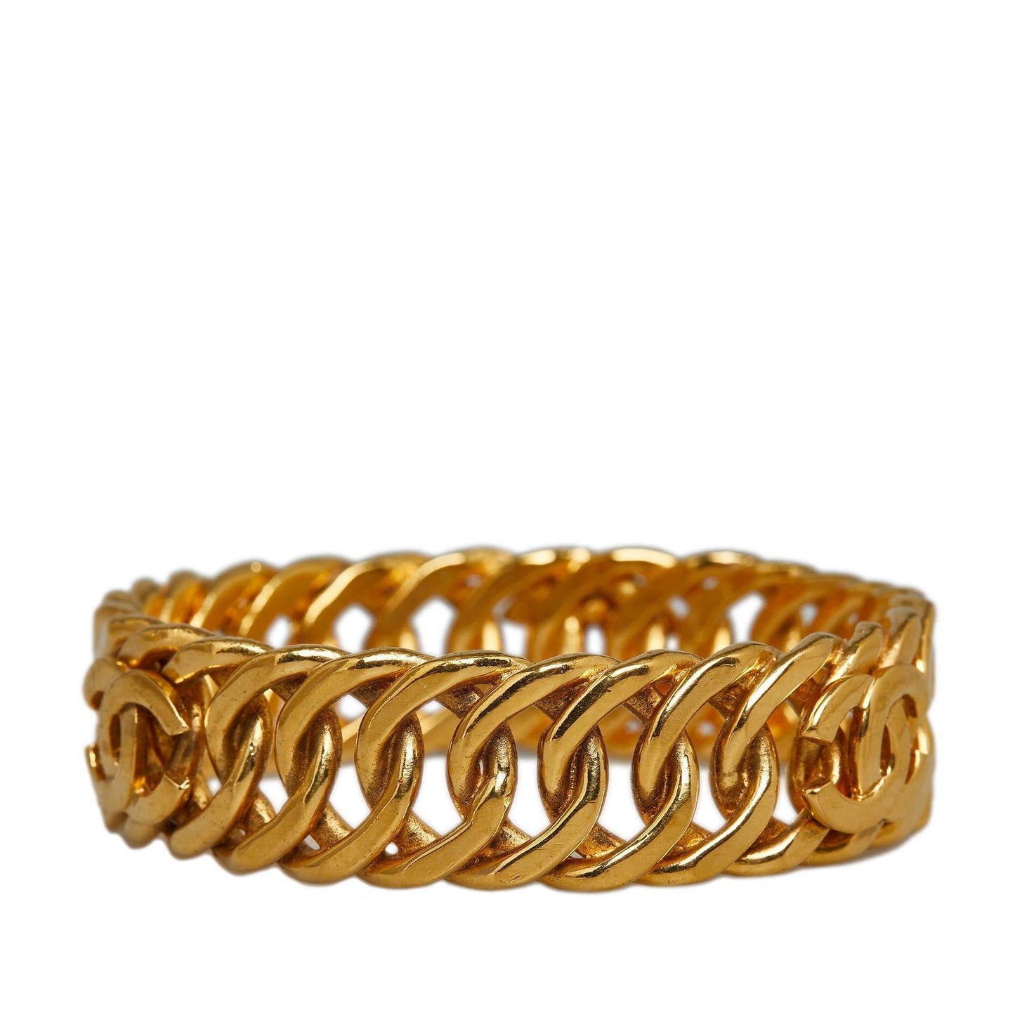 Chanel CC Gold-Tone Bangle (SHG-04KbRw) Handbag