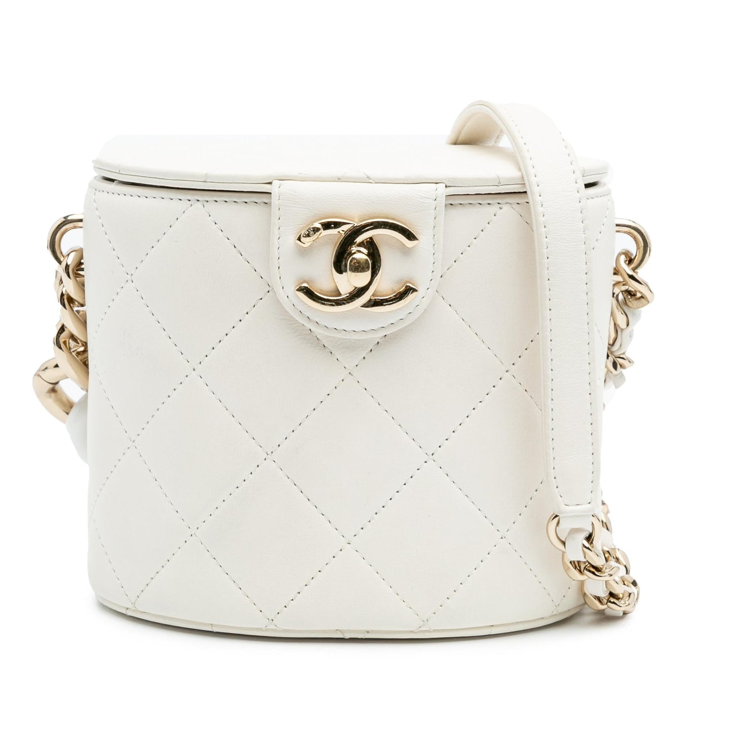 Chanel CC Lambskin Elegant Chain Vanity Case