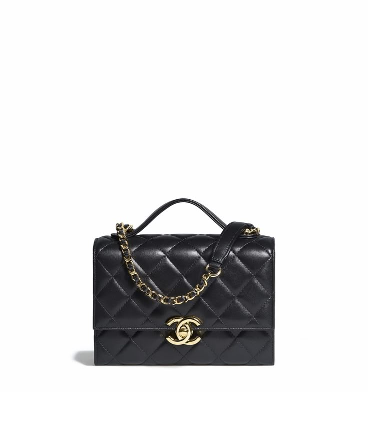 CHANEL CC LAMBSKIN QUILTED GOLDEN PLATE MINI FLAP BAG