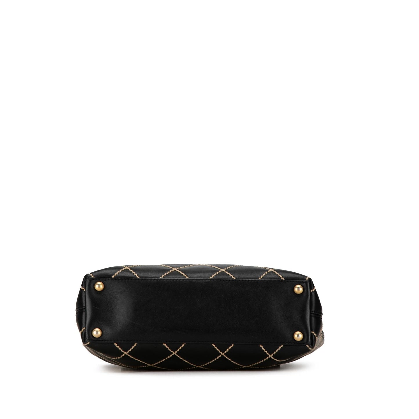 Chanel CC Lambskin Wild Stitch Handbag (SHG-aqtoNm)