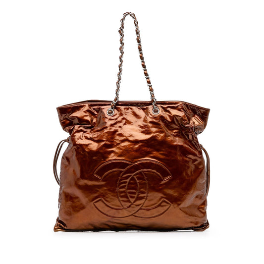 Chanel CC Metallic Patent Bonbons Tote