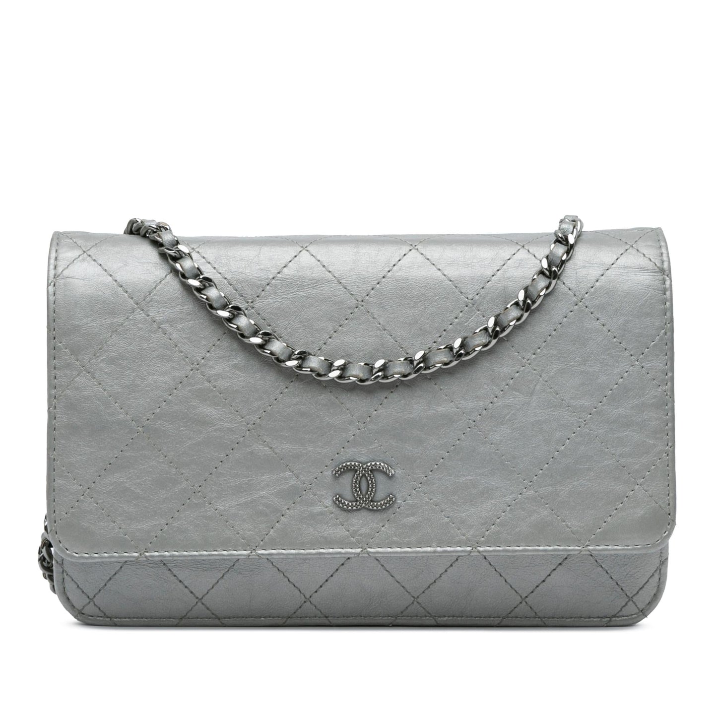 Chanel CC Quilted Aged Calfskin Wallet On Chain (SHG-x0Wgqd) Crossbody