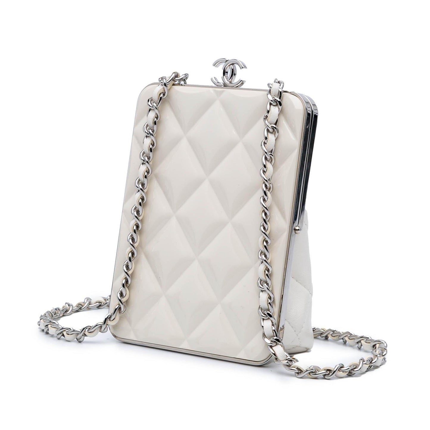 Chanel CC Quilted Lambskin Evening Clutch
