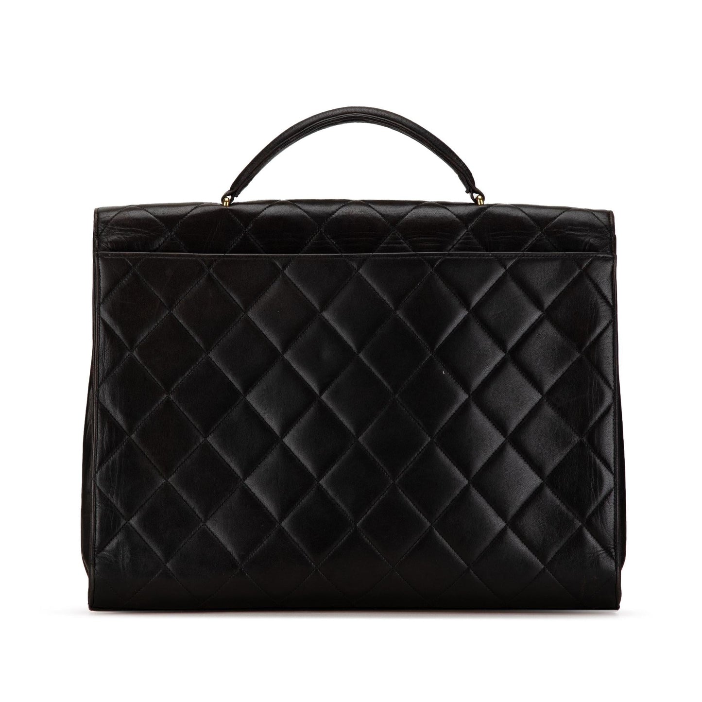 Chanel CC Quilted Lambskin Flap Briefcase (SHG-q0A6fi)