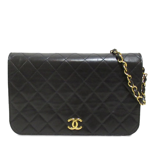 Chanel CC Quilted Lambskin Full Flap (SHG-asJbUd) Crossbody
