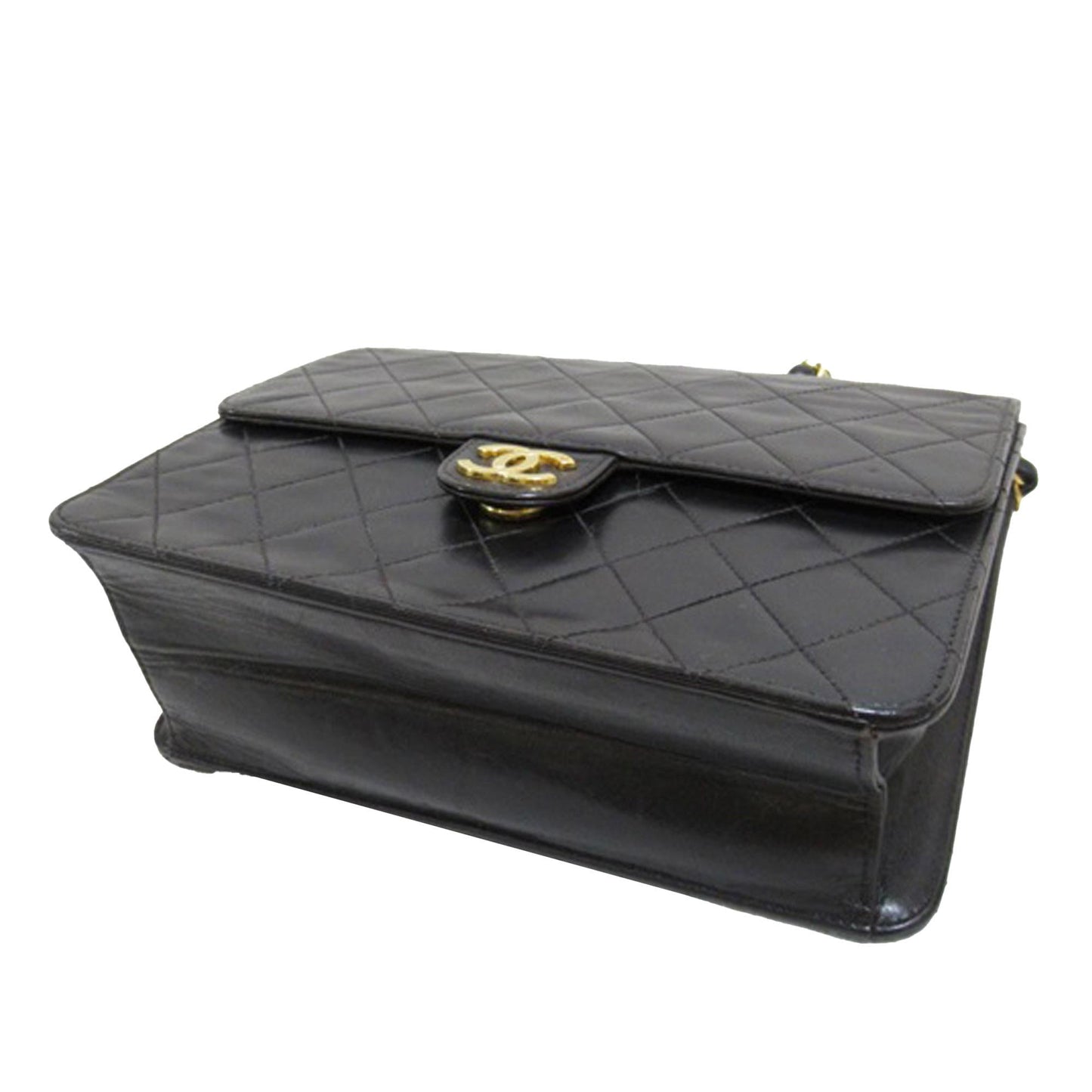 Chanel CC Quilted Lambskin Single Flap (SHG-bg41Ud) Crossbody