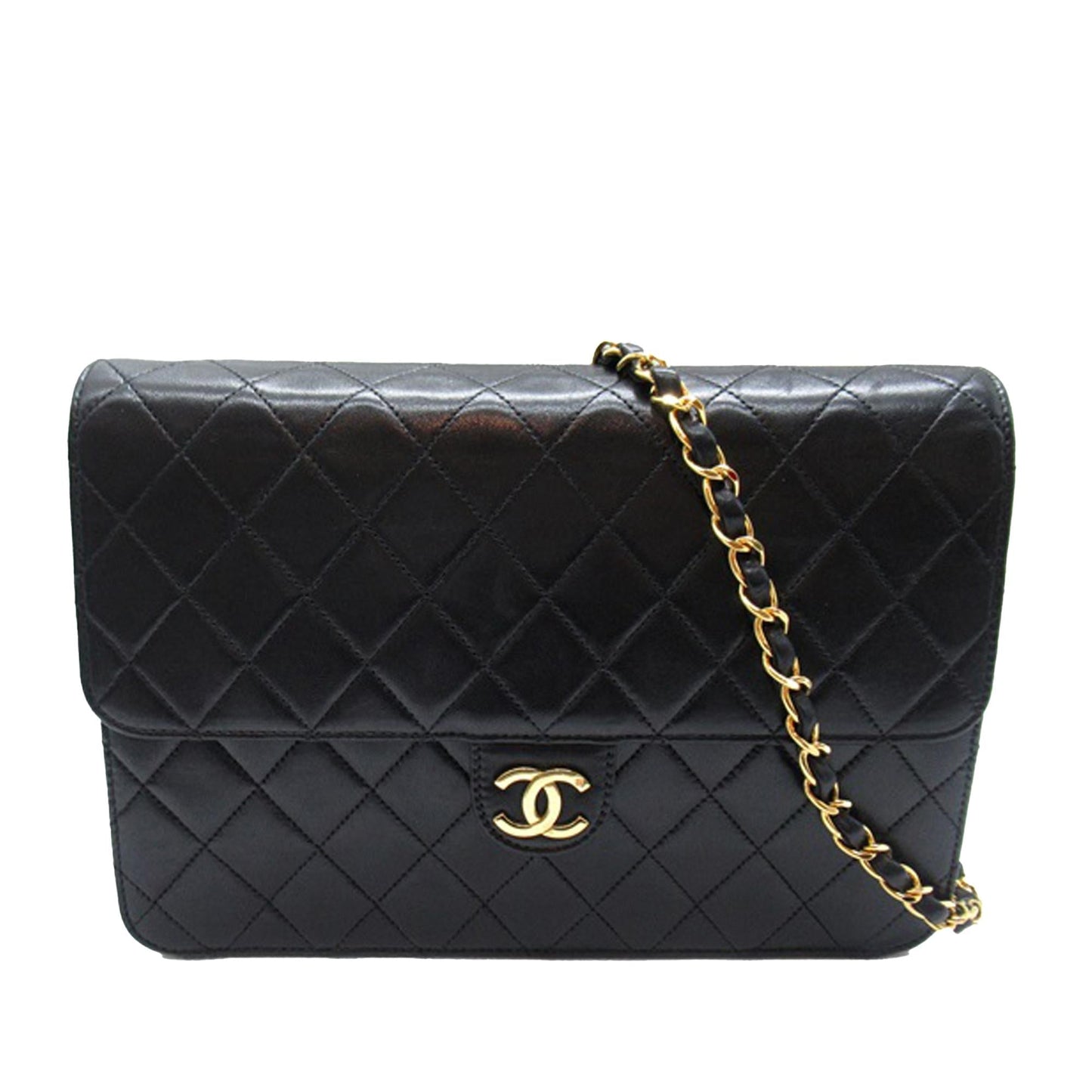 Chanel CC Quilted Lambskin Single Flap (SHG-iO4bfz) Crossbody