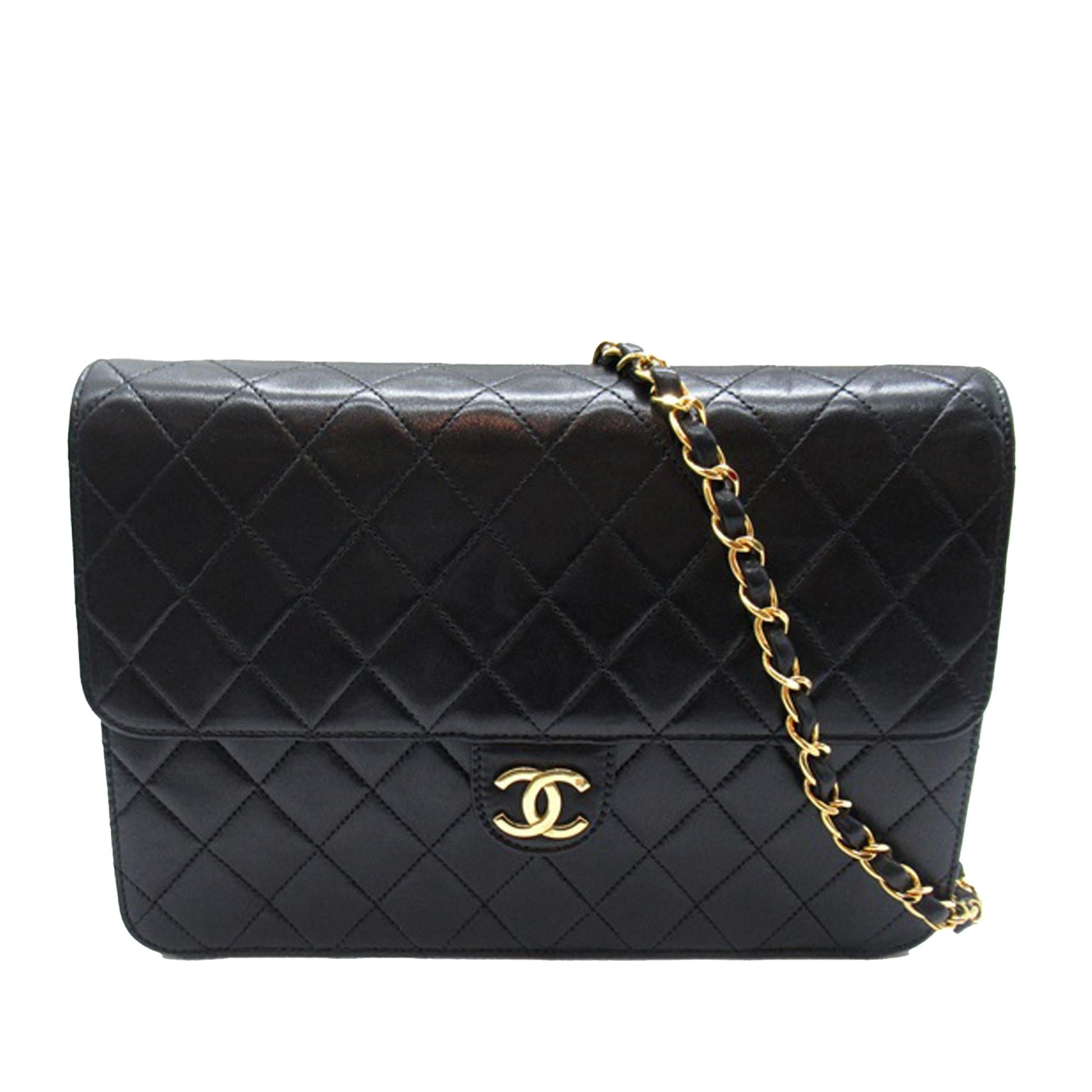 Chanel CC Quilted Lambskin Single Flap (SHG-iO4bfz) Crossbody