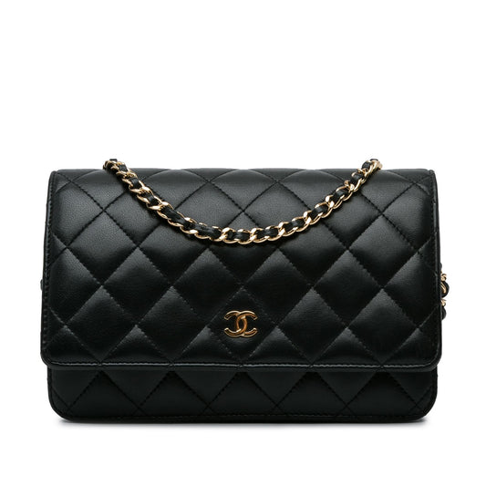 Chanel CC Quilted Lambskin Wallet On Chain (SHG-xqMmVF) Crossbody