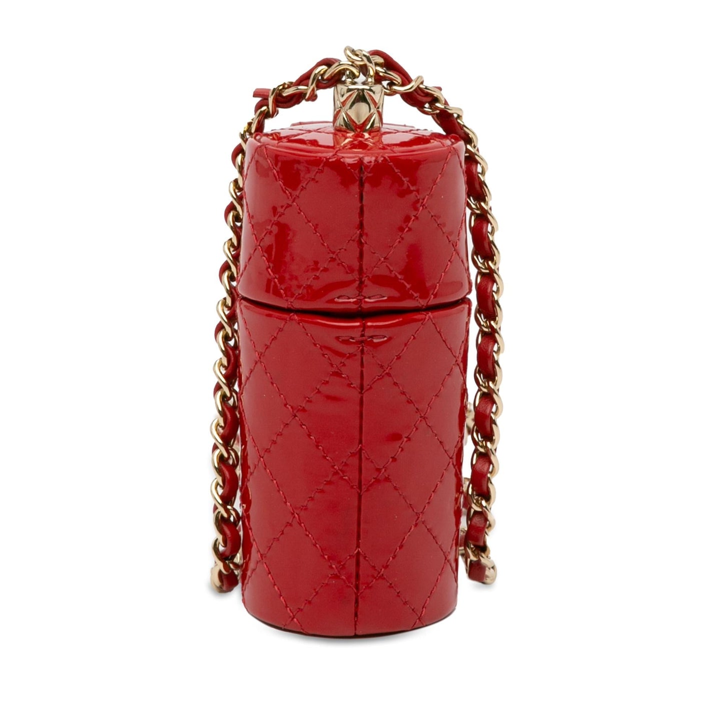 Chanel CC Quilted Patent Lipstick Case (SHG-3hfbHz) Handbag