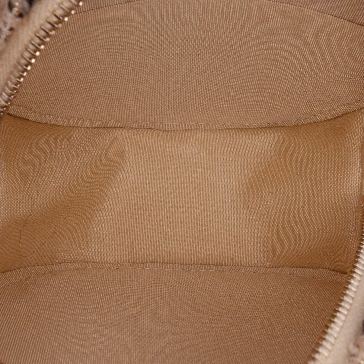Chanel CC Quilted Tweed and Shearling Round Clutch With Chain