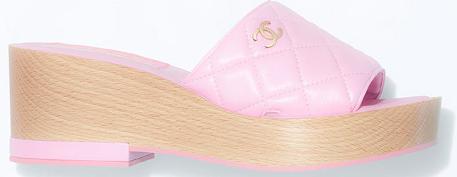 CHANEL CC COCO QUILTED LAMBSKIN LEATHER MULES Handbag