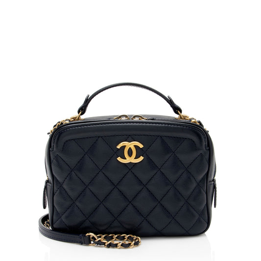 Chanel Calfskin CC Small Vanity Case (SHF-7b563I) Crossbody