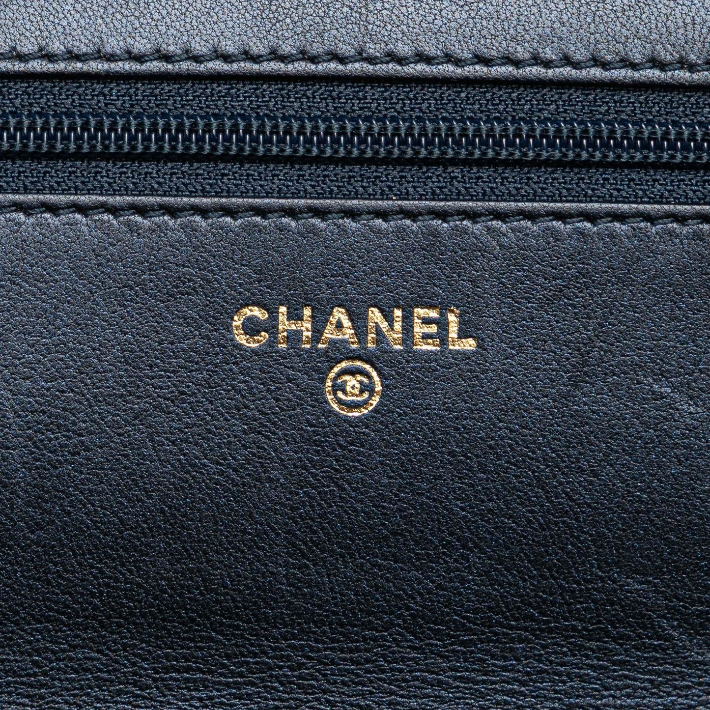 Chanel Calfskin Double Stitch Boy Wallet On Chain