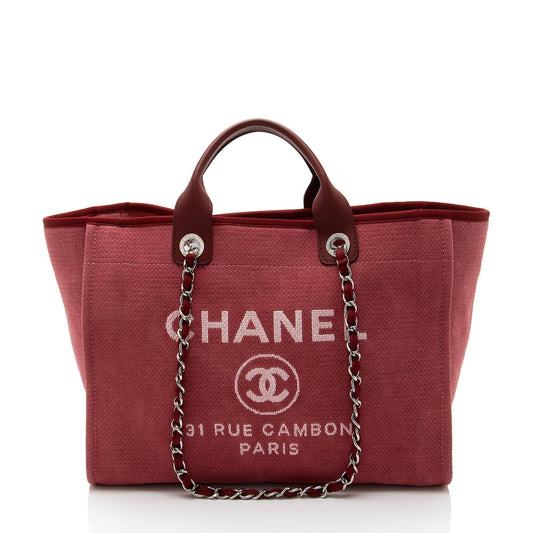 Chanel Canvas Deauville Medium Tote