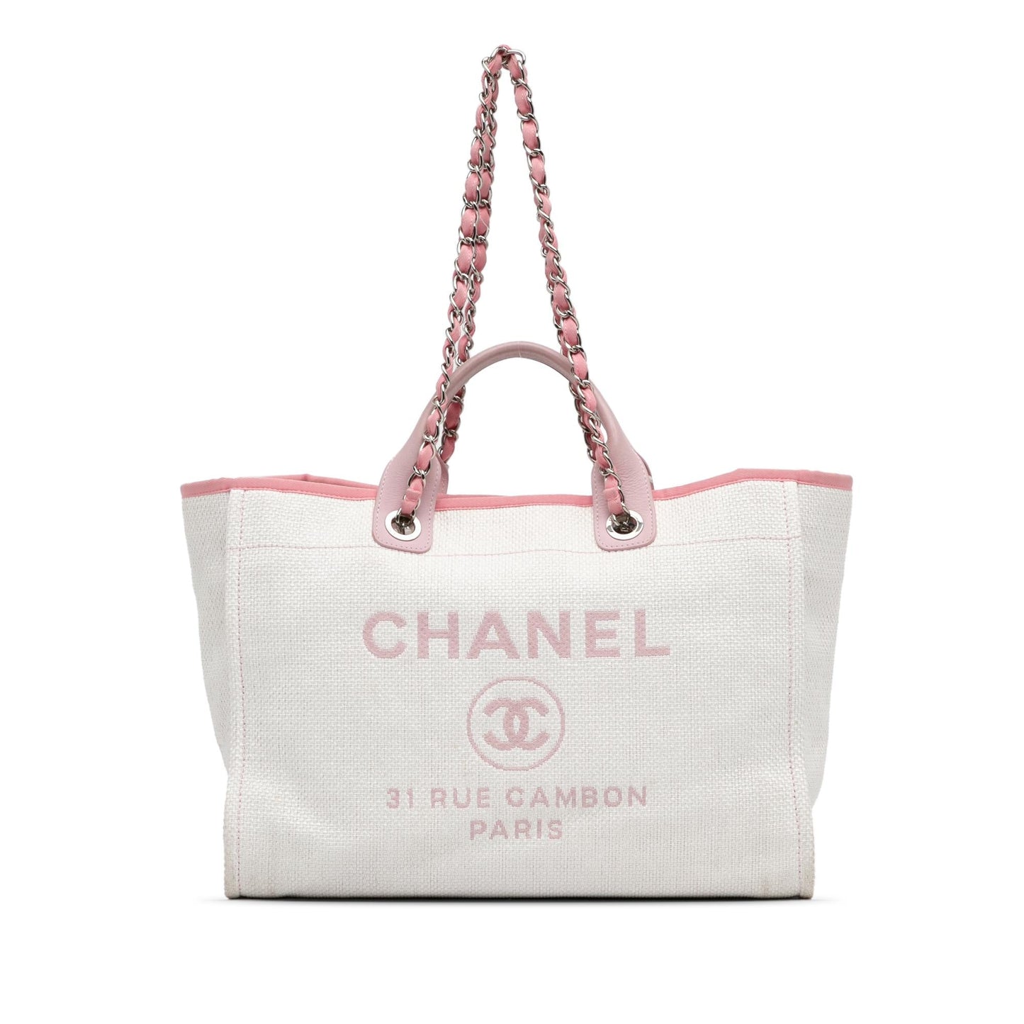 Chanel Canvas Deauville Satchel (SHG-mwl0mY) Handbag