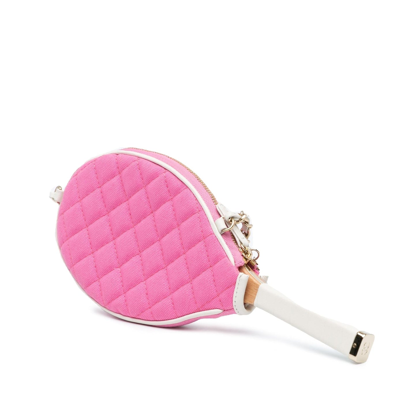 Chanel Canvas Tennis Racket Mirror and Crossbody Set