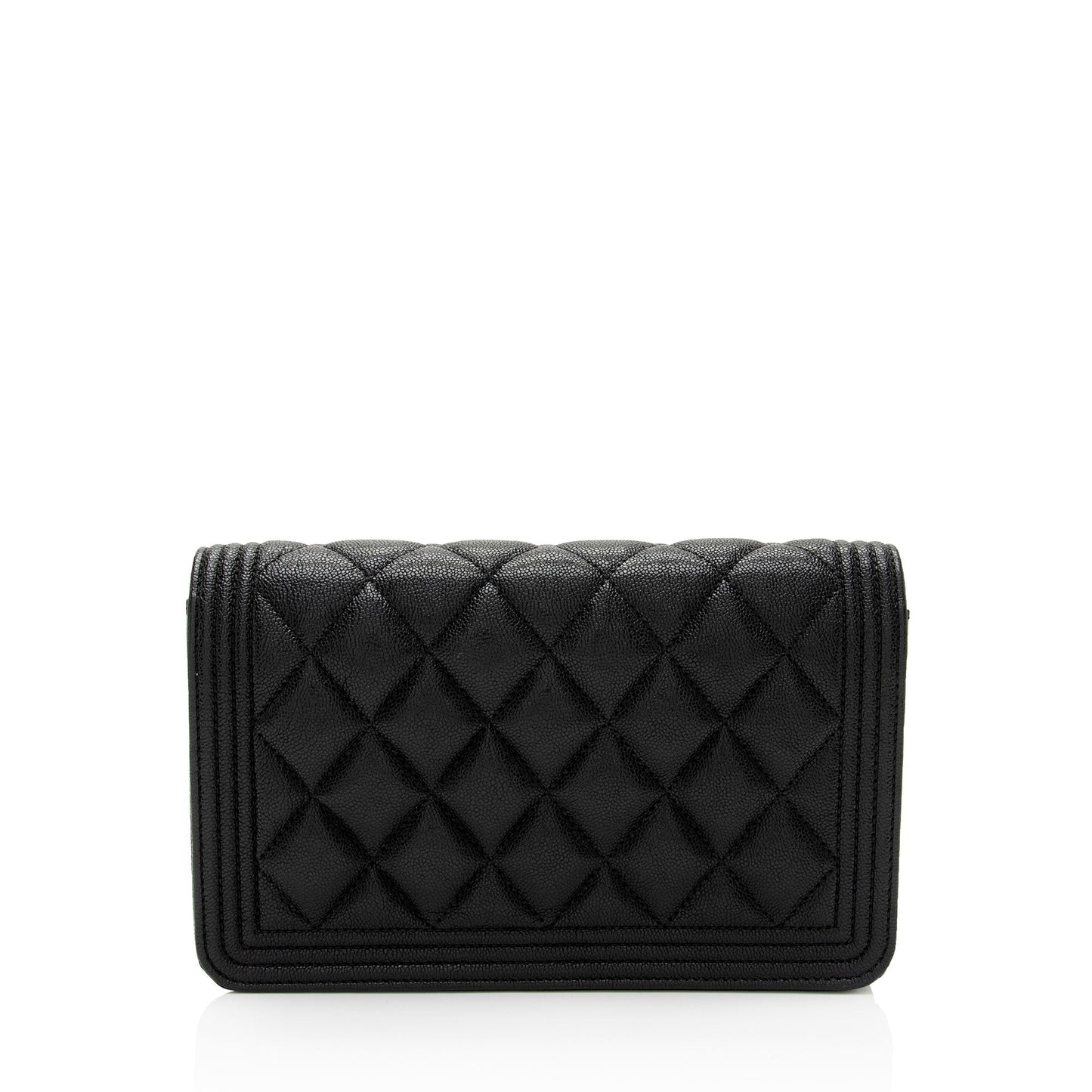 Chanel Caviar Leather Boy Wallet on Chain (SHF-Rw1D6r) Crossbody