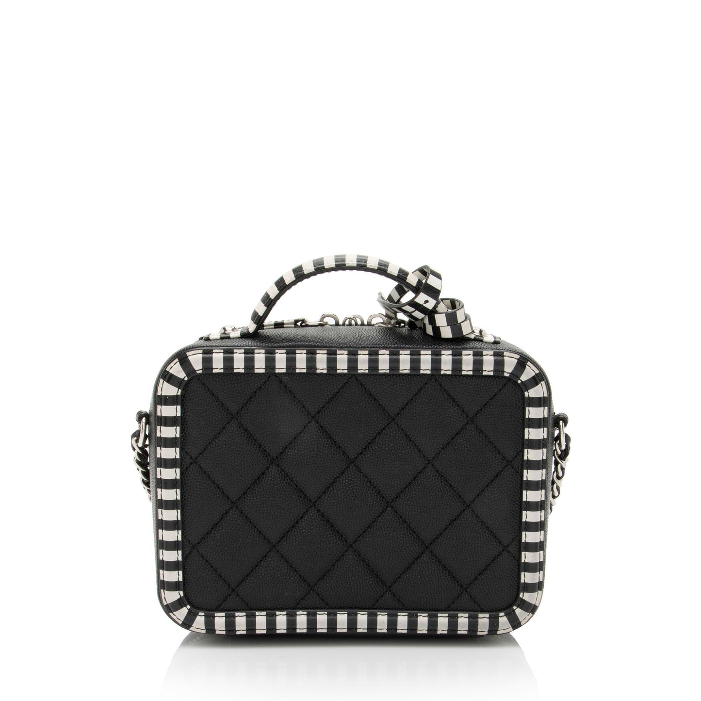 Chanel Caviar Leather CC Filigree Small Vanity Case