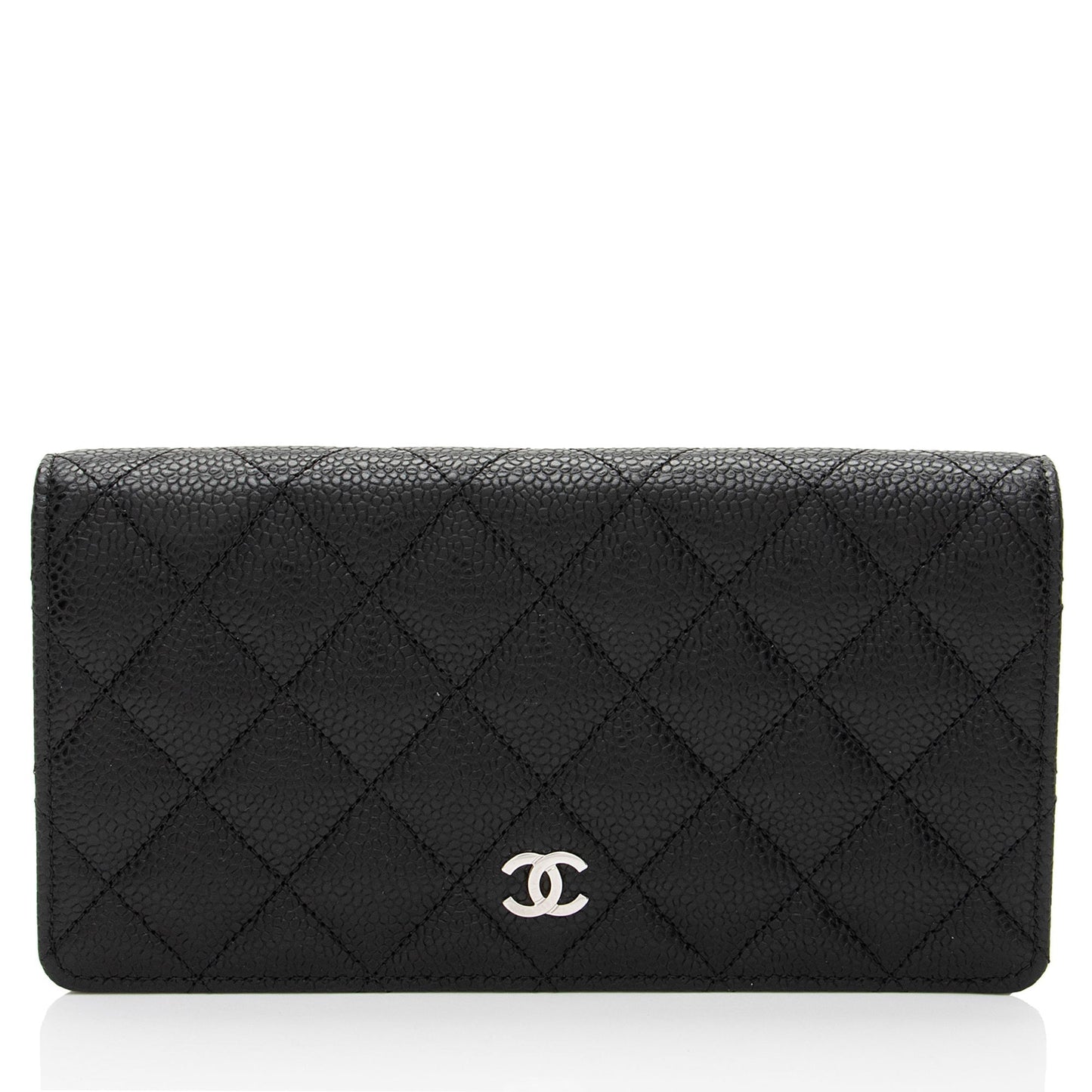 Chanel Caviar Leather CC Yen Wallet