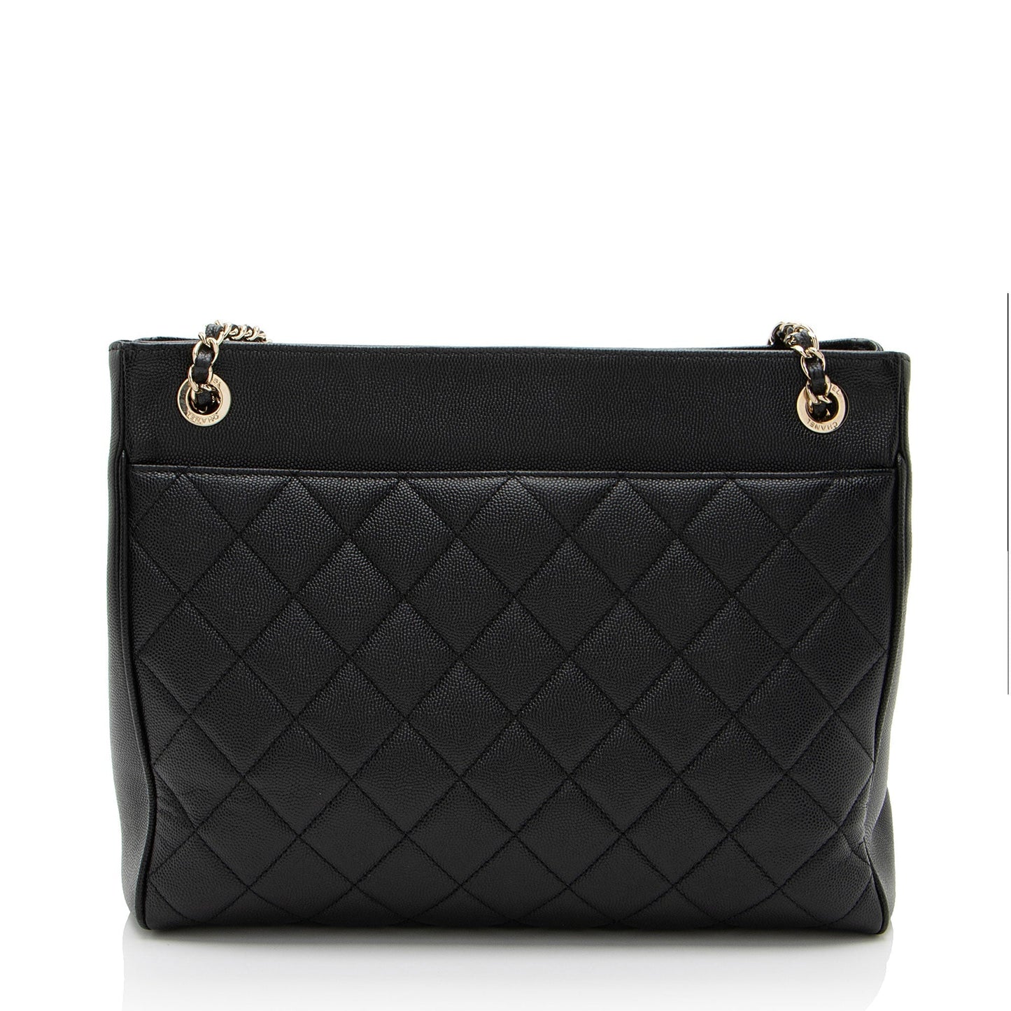 Chanel Caviar Leather In Out Flap Shopping Tote