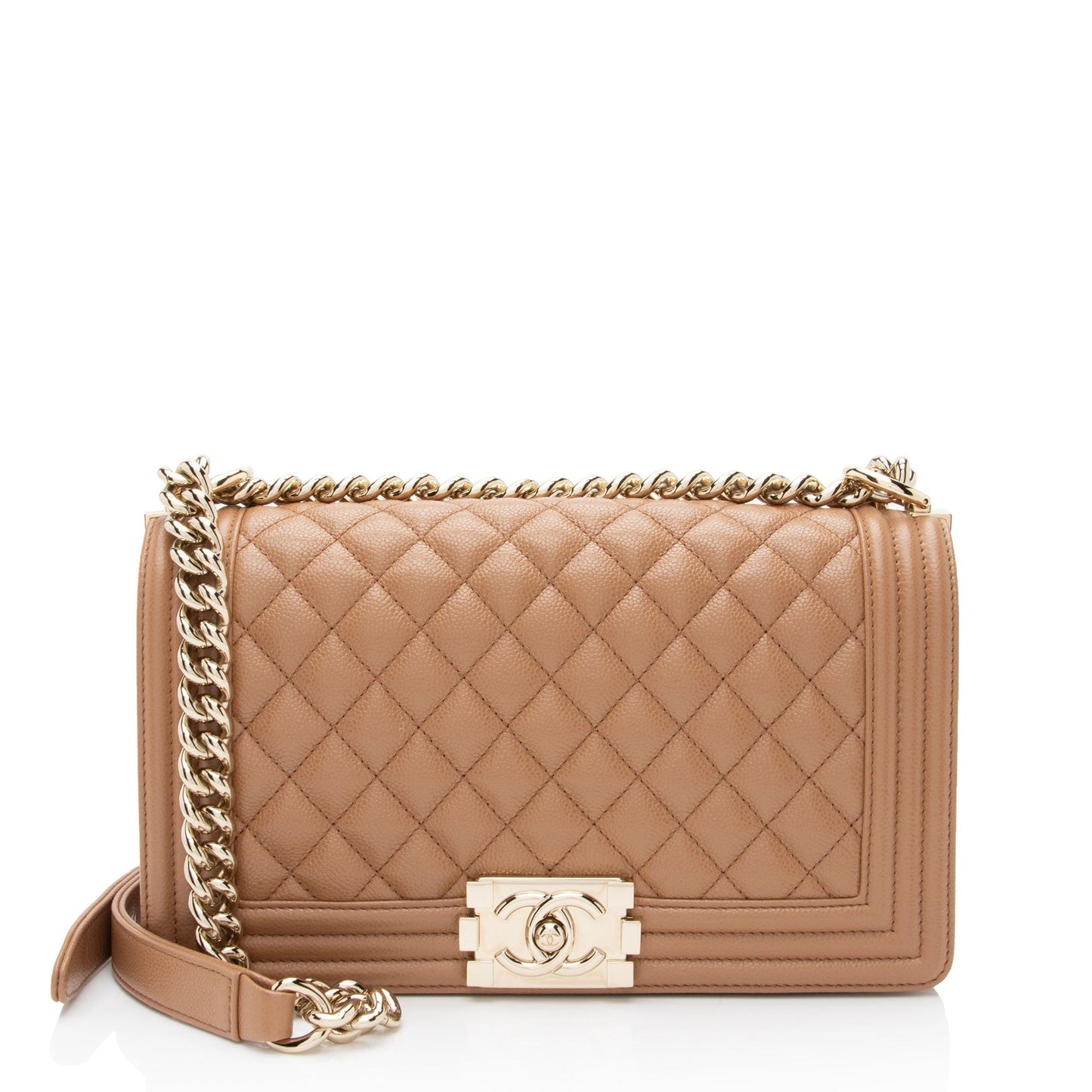 Chanel Caviar Leather Old Medium Boy Bag