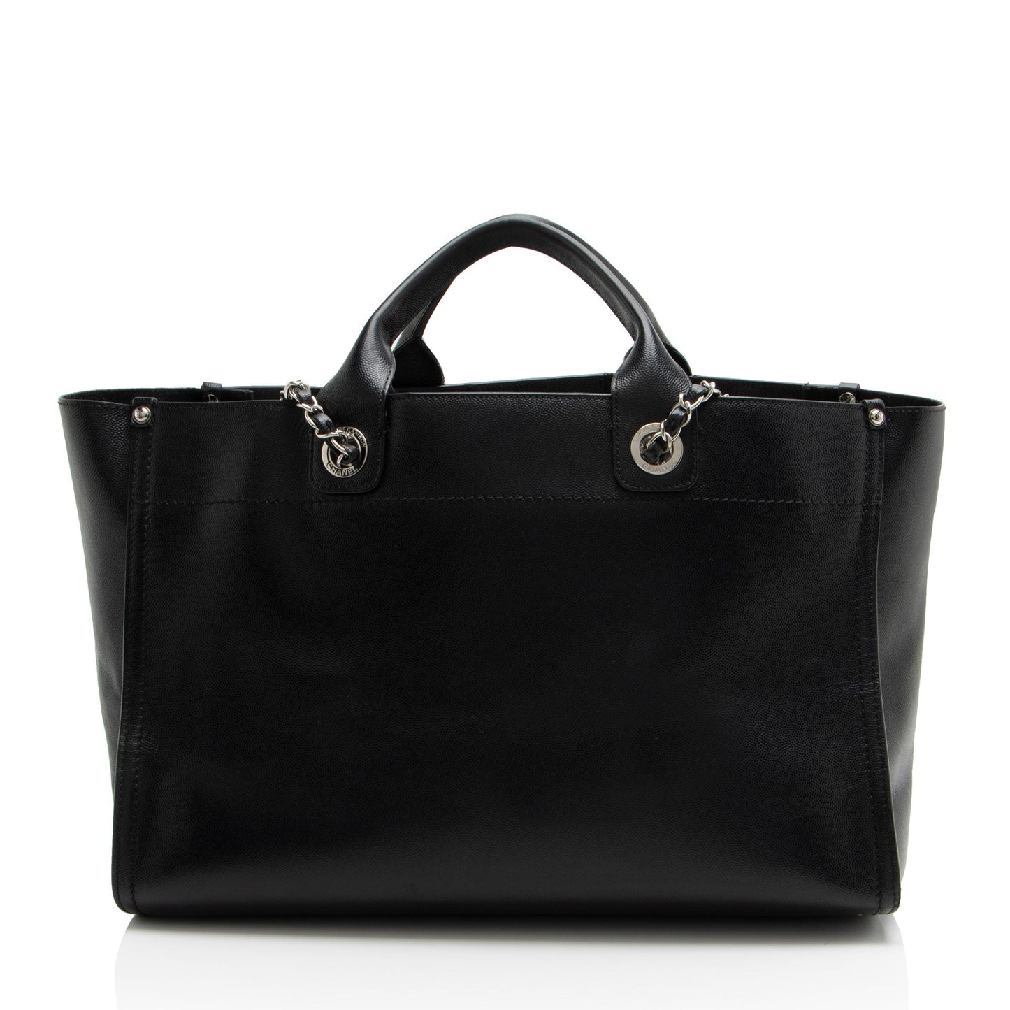 Chanel Caviar Leather Studded Deauville Large Tote