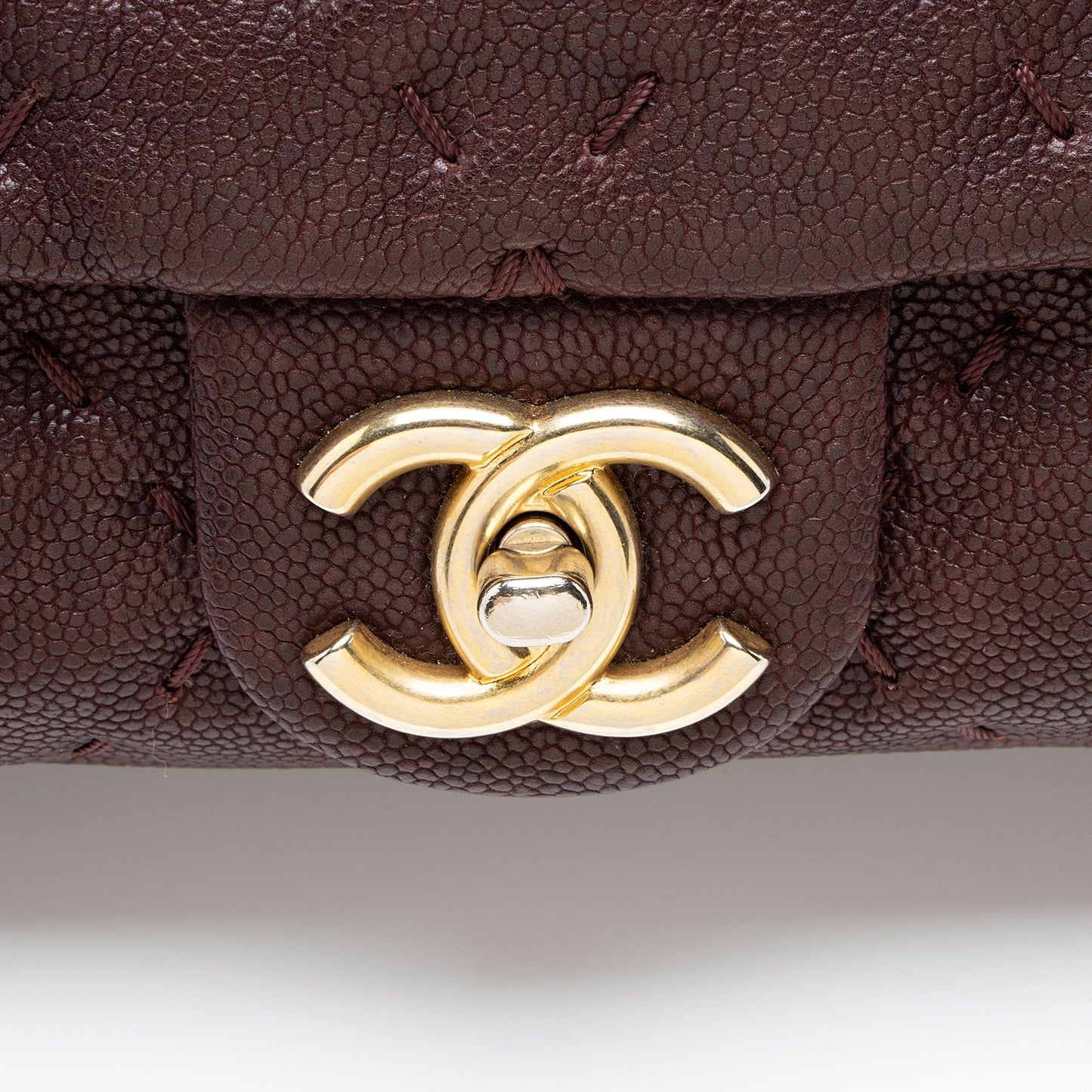 Chanel Caviar Leather Wild Stitch Flap Shoulder Bag