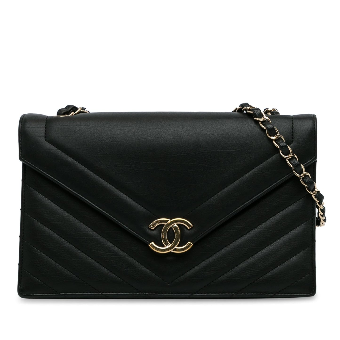 Chanel Chevron Envelope Flap (SHG-mceTlE) Crossbody