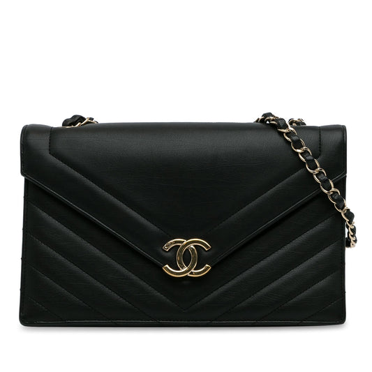 Chanel Chevron Envelope Flap (SHG-mceTlE) Crossbody