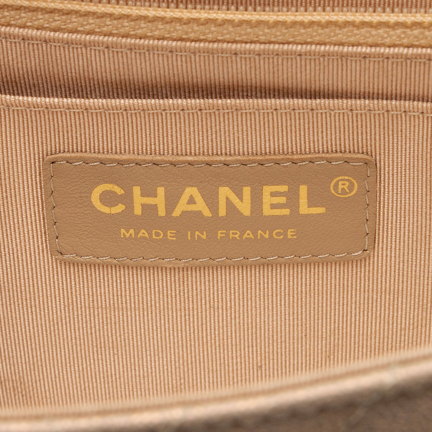 Chanel Chevron Metallic Caviar Leather Statement Small Flap Bag