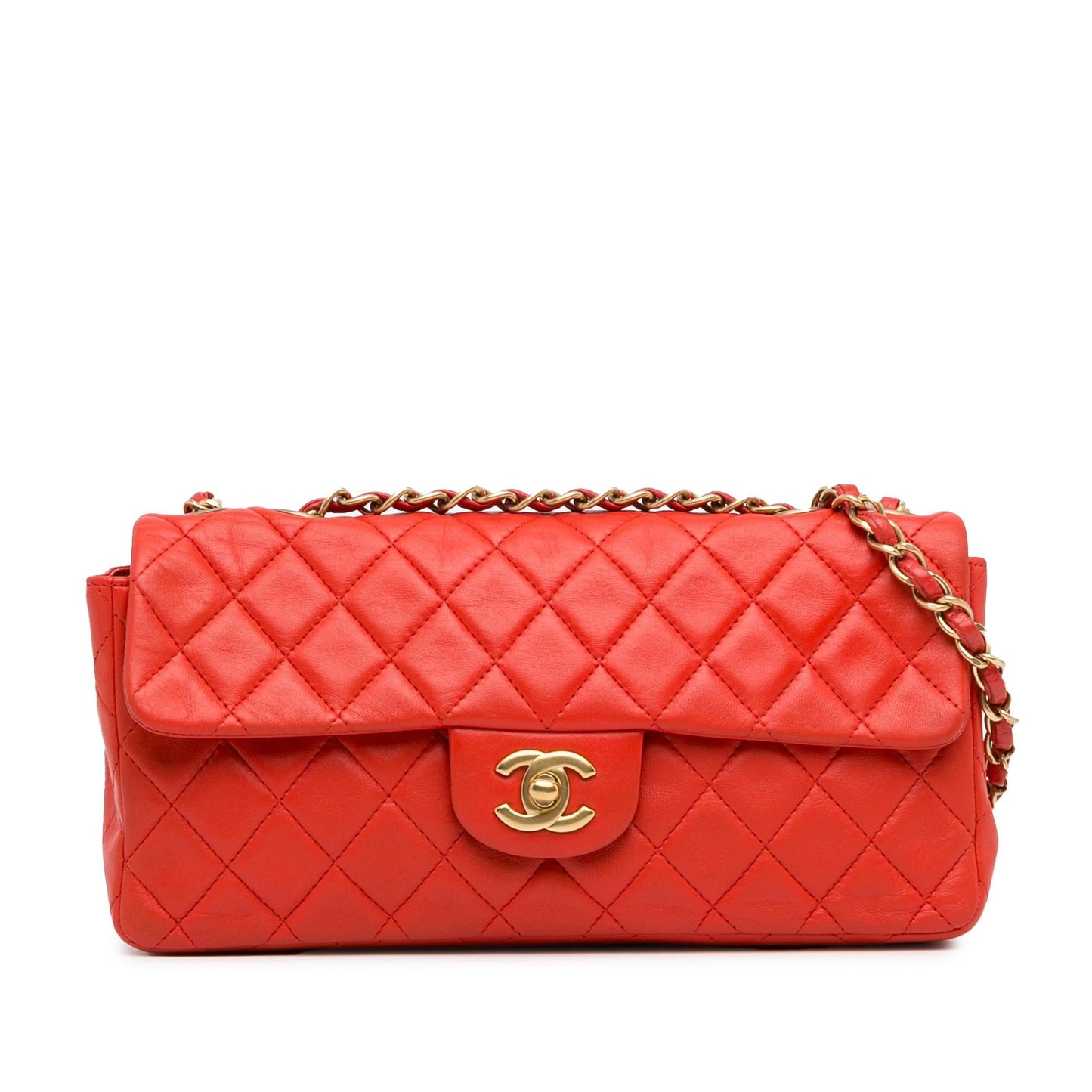 Chanel Classic Lambskin East West Single Flap (SHG-MyImCq) Shoulder Bag
